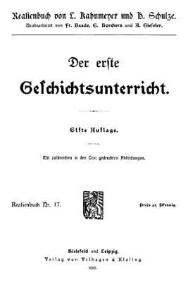 Der erste Geschichtsunterricht.