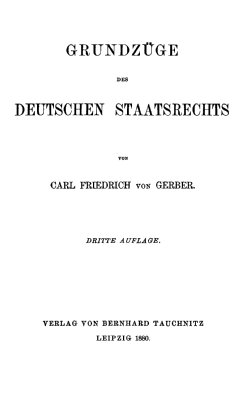 Grundzüge des Deutschen Staatsrechts.