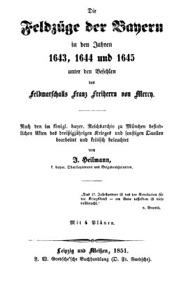 Feldzüge der Bayern 1643, 1644 und 1645