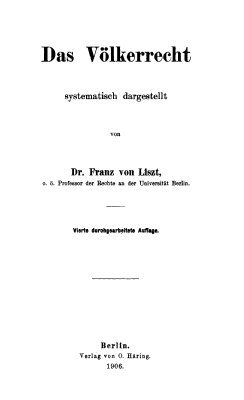 Das Völkerrecht.